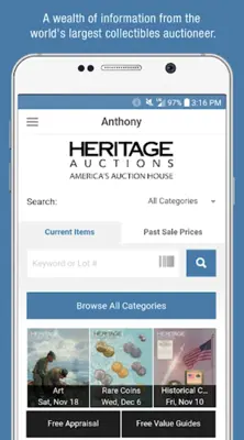 Heritage Auctions android App screenshot 0